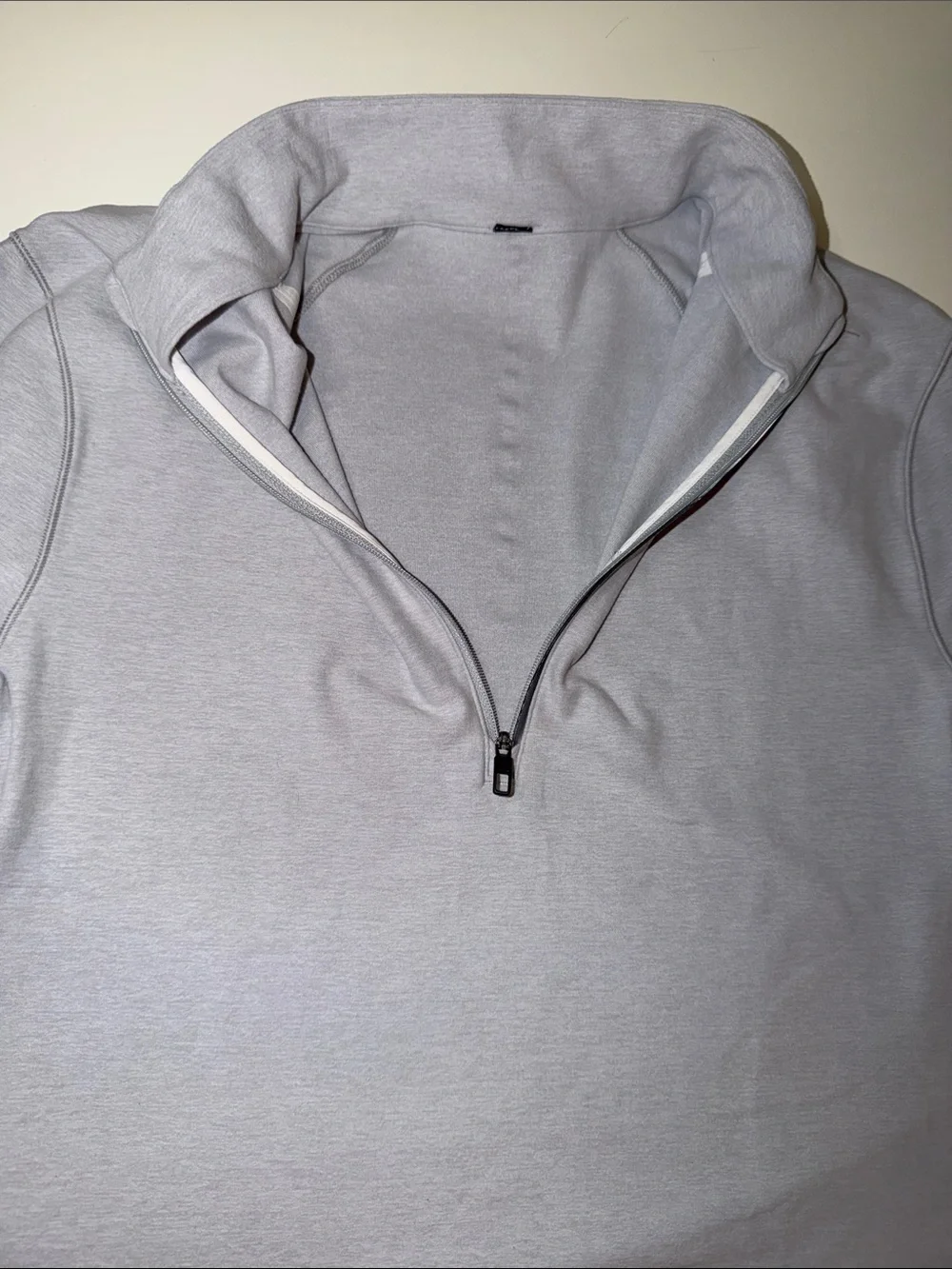 Lululemon Men’s Surge Warm 1/2 Zip Heathered Sea Salt, Size S